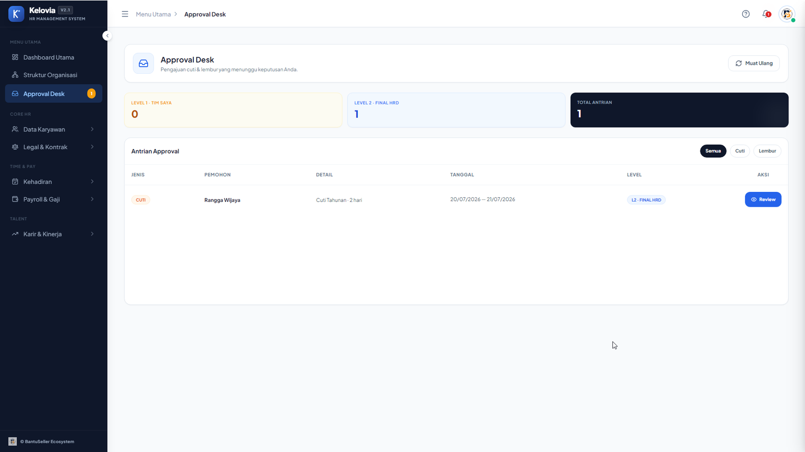 Approval Desk
